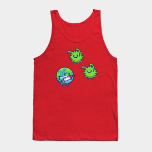 World Inject Corona Virus Cartoon Tank Top